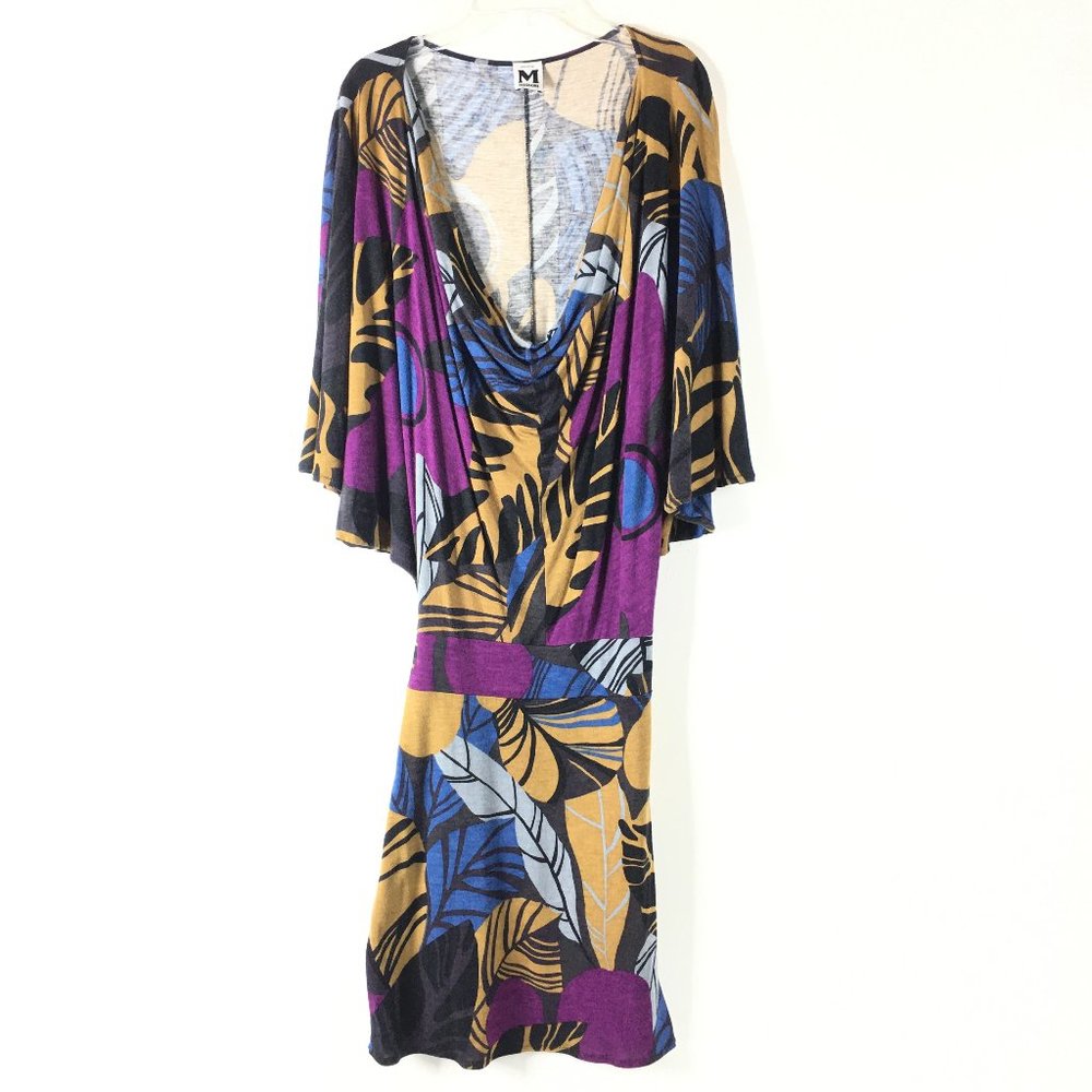 Missoni Italy Womens Draped Neck Drop Waist Dress